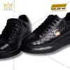Giày bata da cá Alligator đính logo vương miện vàng Au750 và kim cương