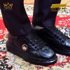 Giày bata da cá Alligator đính logo vương miện vàng Au750 và kim cương