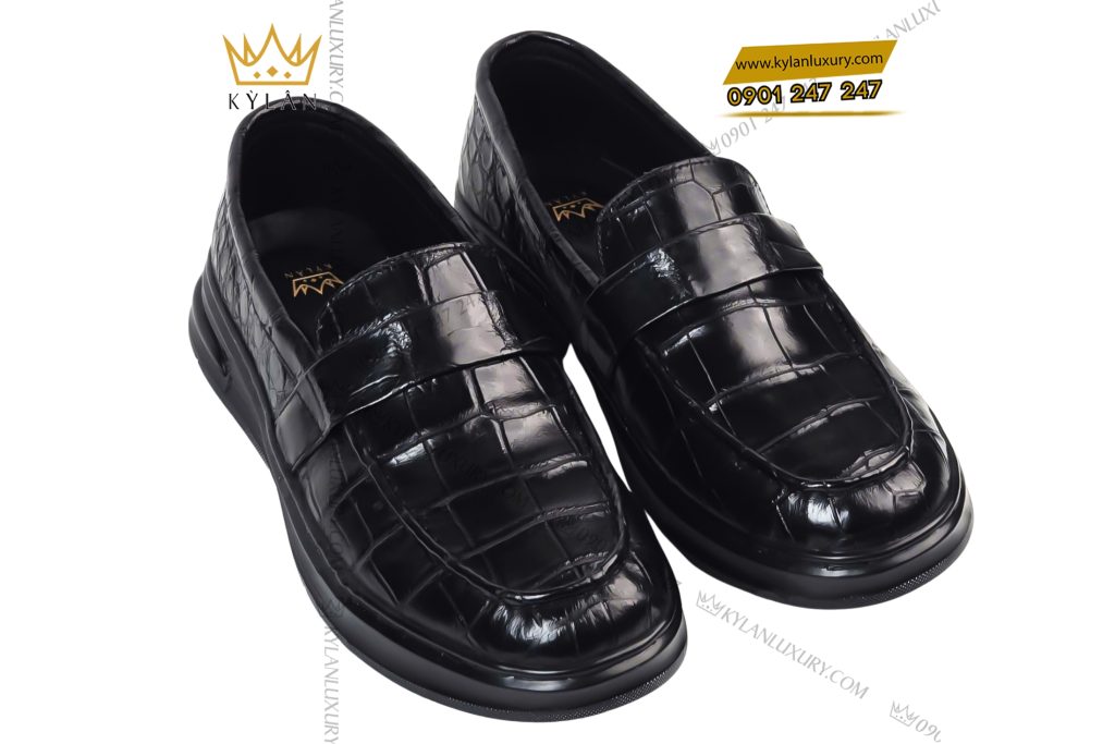 Giày da cá Alligator black 8 Kỳ Lân Luxury Giay da ca Alligator black 2 Giày da cá Alligator black