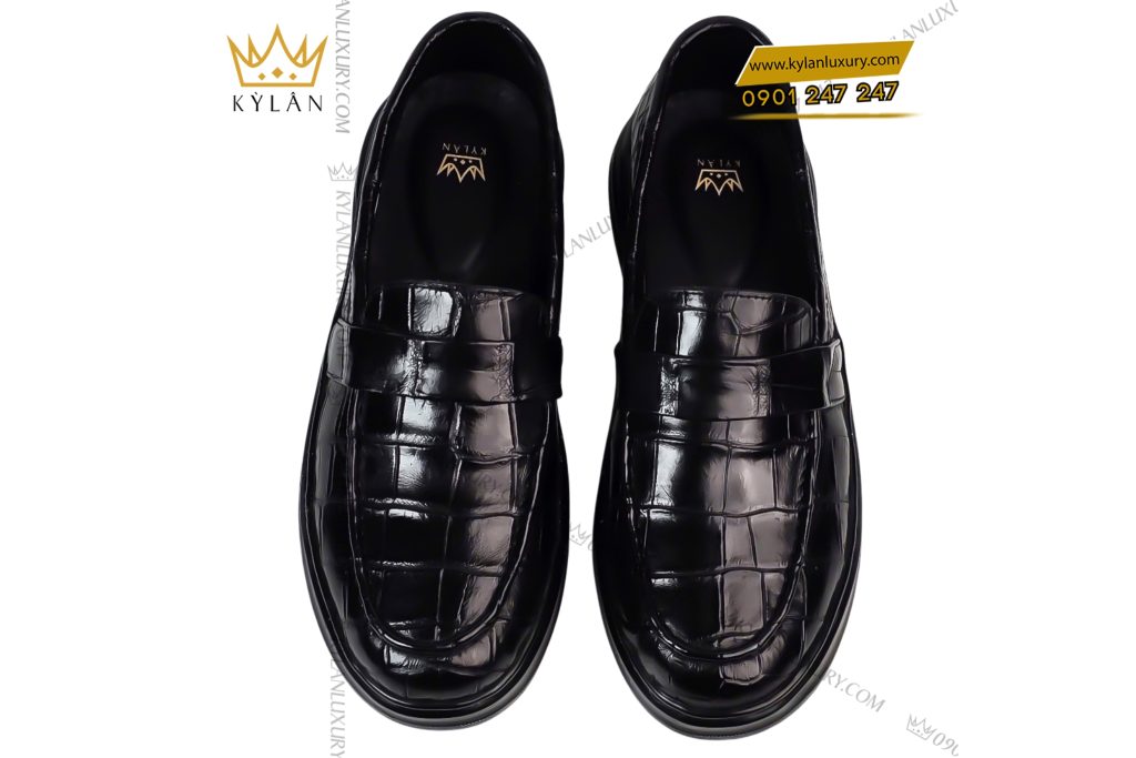 Giày da cá Alligator black 2 Giày da cá Alligator black