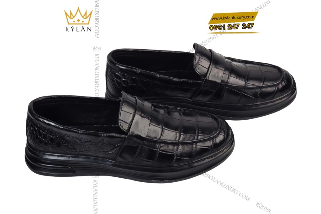 Giày da cá Alligator black 10 Kỳ Lân Luxury Giay da ca Alligator black 6 Giày da cá Alligator black