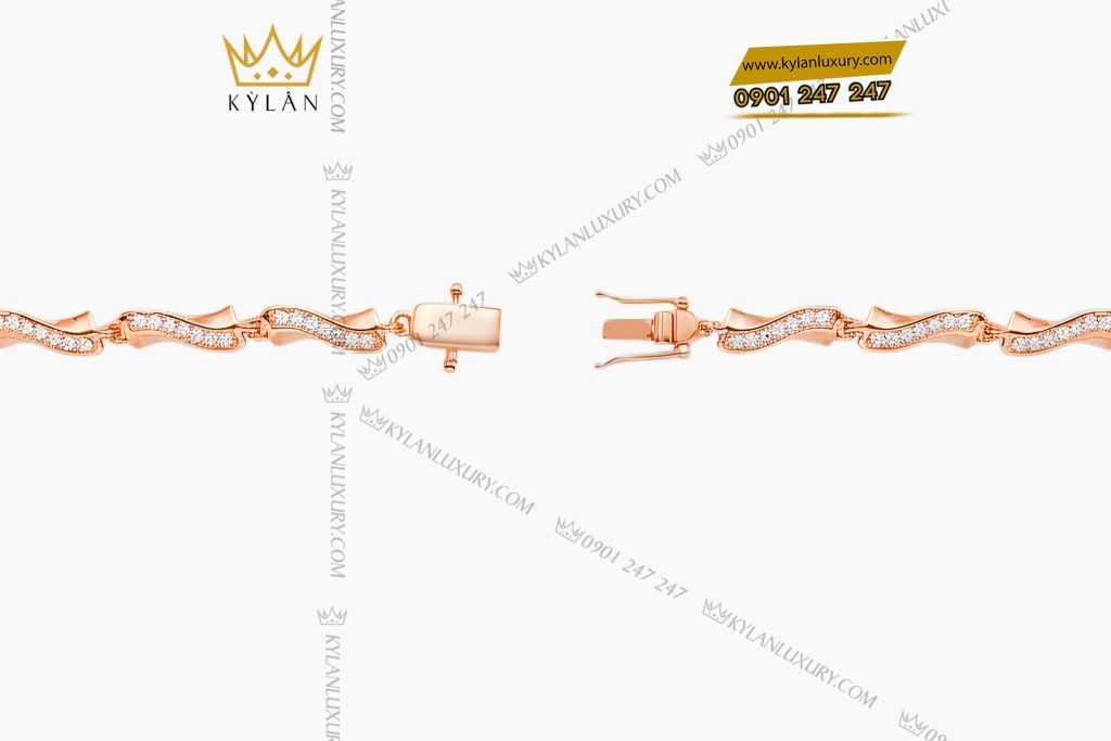 Lắc tay vàng hồng Au750 đính kim cương 9 Kỳ Lân Luxury Lac tay vang hong Au750 dinh kim cuong 5 Lắc tay vàng hồng Au750 đính kim cương