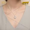 Mặt dây chuyền vàng trắng Au750 đính kim cương