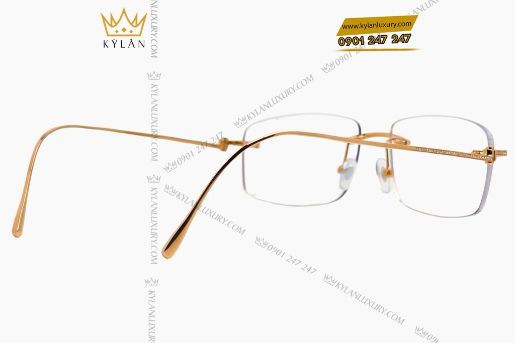 Kỳ Lân Luxury Mat kinh vang hong nguyen khoi Au750 dinh kim cuong 3 Mắt kính vàng hồng Au750 đính kim cương