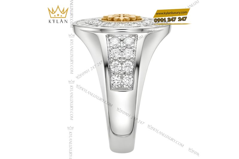 Nhẫn Patek Philippe vàng trắng Au750 đính kim cương