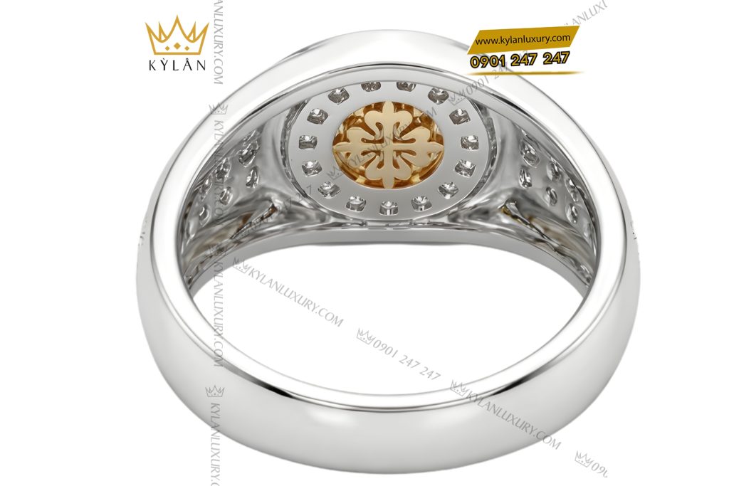 Kỳ Lân Luxury Nhan Patek Philippe vang trang Au750 dinh kim cuong 7 Nhẫn Patek Philippe vàng trắng Au750 đính kim cương