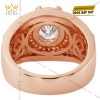 Nhẫn nam vàng hồng Au750 đính kim cương