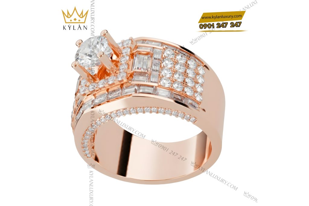 Nhẫn nam vàng hồng Au750 đính kim cương 11 Kỳ Lân Luxury Nhan nam vang hong Au750 dinh kim cuong 5 5 Nhẫn nam vàng hồng Au750 đính kim cương