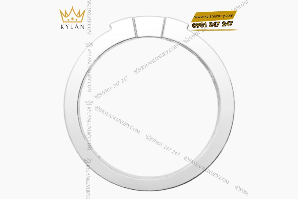 Nhẫn nữ chữ H vàng trắng Au750 đính kim cương