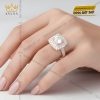 Nhẫn nữ vàng hồng Au750 đính kim cương