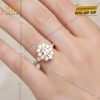 Nhẫn nữ vàng hồng Au750 đính kim cương