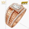 Nhẫn nữ vàng hồng Au750 đính kim cương