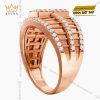 Nhẫn nữ vàng hồng Au750 đính kim cương