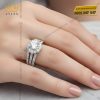 Nhẫn nữ vàng trắng Au750 đính kim cương