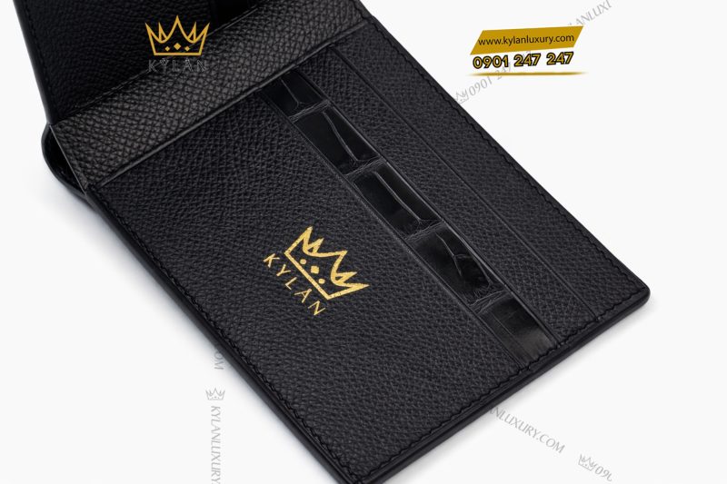 Ví nam da Epsom đen mix da Swift