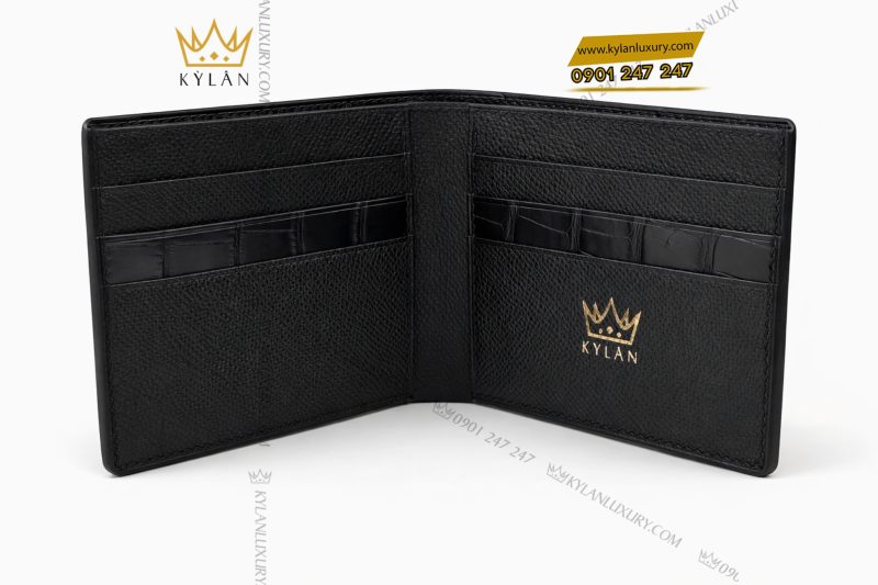 Ví nam da Epsom đen mix da Swift