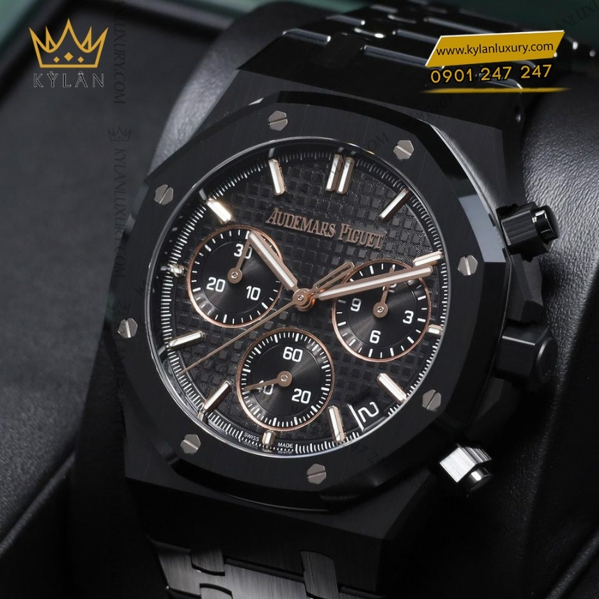 Kỳ Lân Luxury audemars piguet royal oak chronograph 26240ce oo 1225ce 02 12 Đồng hồ Royal Oak Selfwinding Chronograph Black Ceramic 26240CE