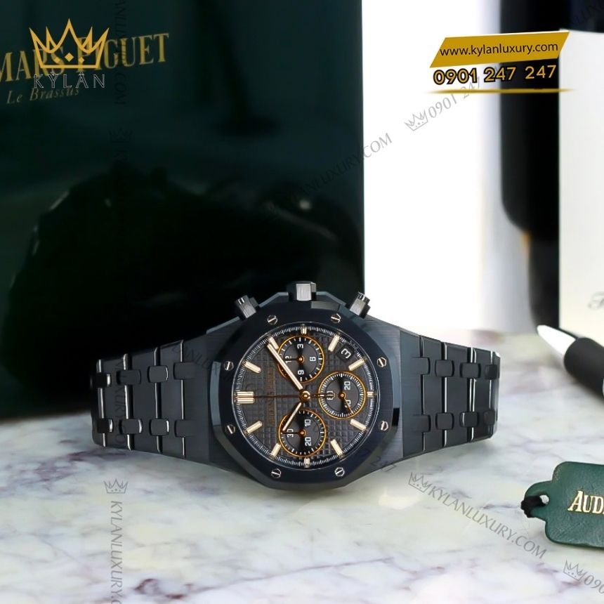 Kỳ Lân Luxury audemars piguet royal oak chronograph 26240ce.oo .1225ce.02 3 Đồng hồ Audemars Piguet Royal Oak Chronograph 41mm ceramic đen