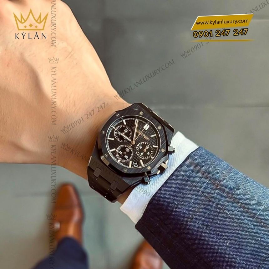Kỳ Lân Luxury audemars piguet royal oak chronograph 26240ce.oo .1225ce.02 9 Đồng hồ Audemars Piguet Royal Oak Chronograph 41mm ceramic đen