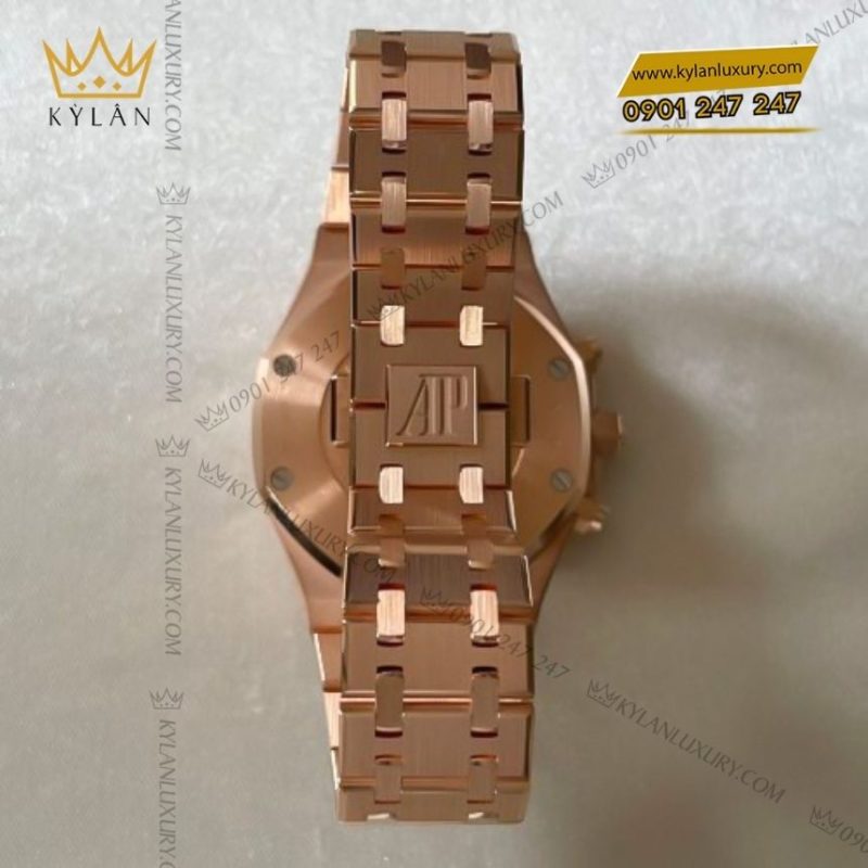 Đồng hồ Audemars Piguet Royal Oak Chronograph vàng hồng mặt xanh