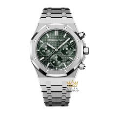 Đồng hồ Audemars Piguet Royal Oak Chronograph 41mm thép mặt xanh kaki