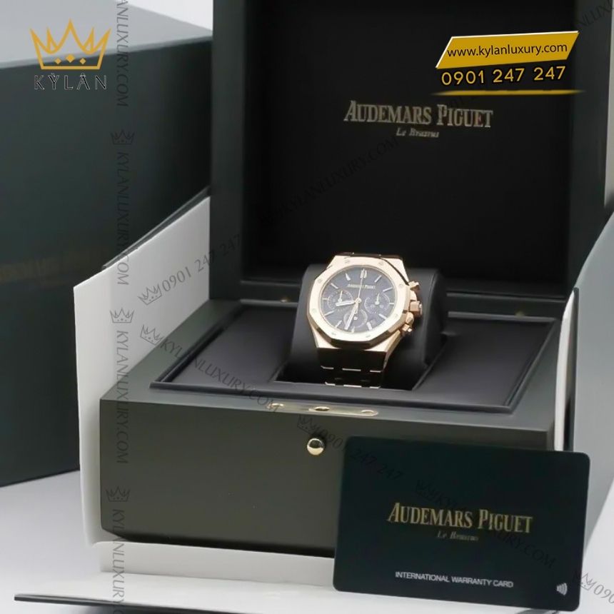 Kỳ Lân Luxury audemars piguet royal oak chronograph 38mm 26715or oo 1356or 01 5 Đồng hồ Audemars Piguet Royal Oak Chronograph 38mm vàng hồng