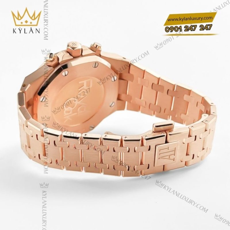 Đồng hồ Audemars Piguet Royal Oak Chronograph 38mm vàng hồng mặt bạc