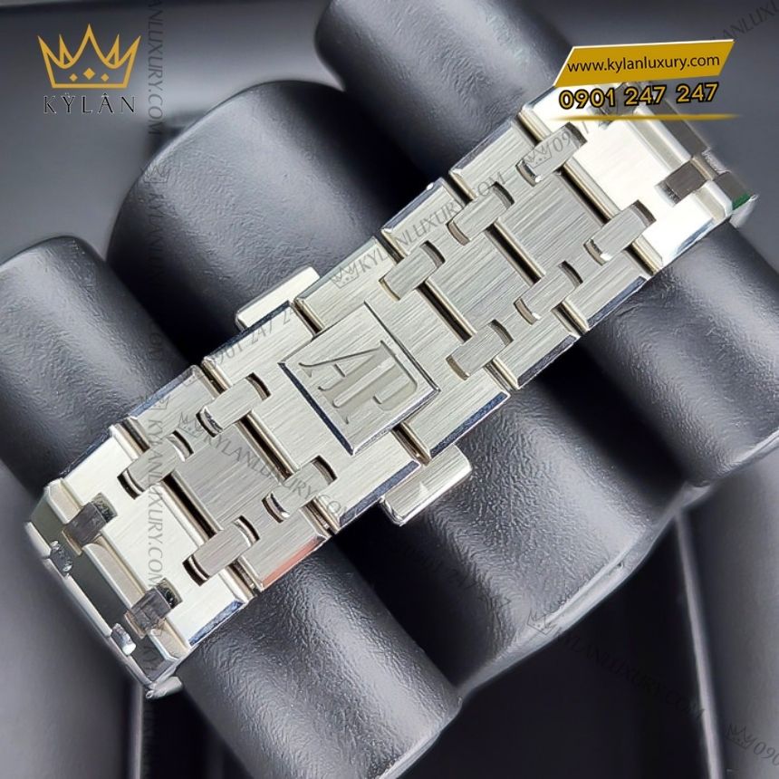 Kỳ Lân Luxury audemars piguet royal oak chronograph 38mm 26715st.zz .1356st.01 8 Đồng hồ Audemars Piuget Royal Oak Chronograph 38mm thép mặt xanh nhạt