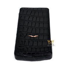Bao da Vertu Agent Q da cá Alligator đen