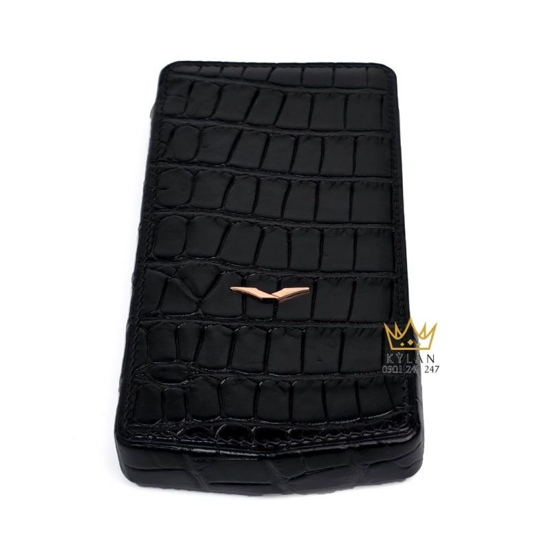 Bao da Vertu Agent Q da cá Alligator đen
