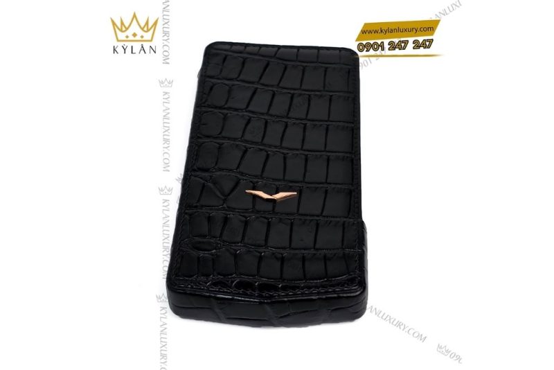 Bao da Vertu Agent Q da cá Alligator đen