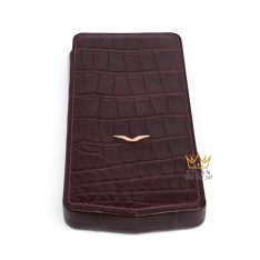 Bao da Vertu Agent Q da cá Alligator nâu