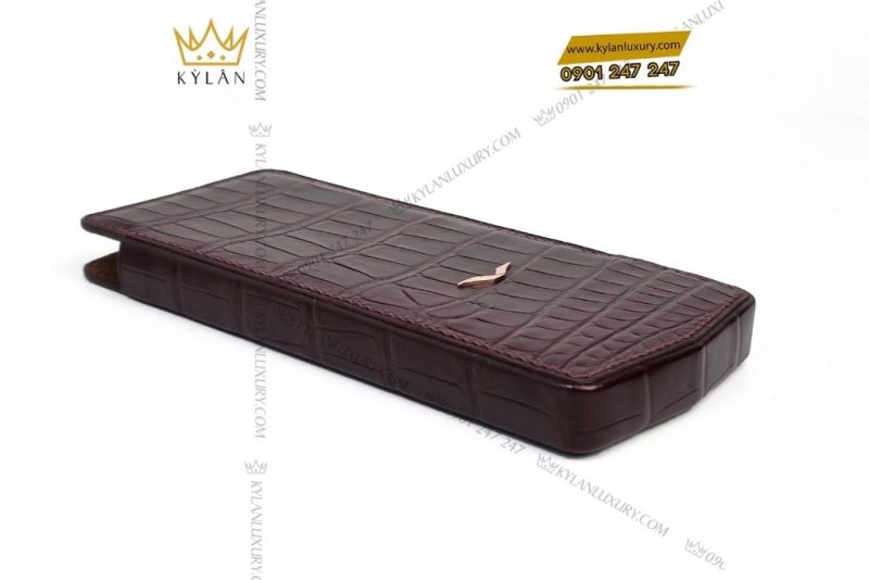 Bao da Vertu Agent Q da cá Alligator nâu