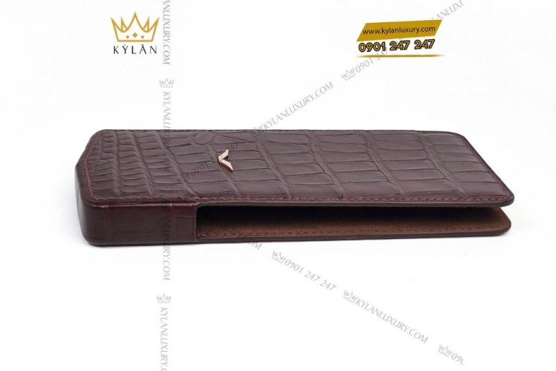 Bao da Vertu Agent Q da cá Alligator nâu