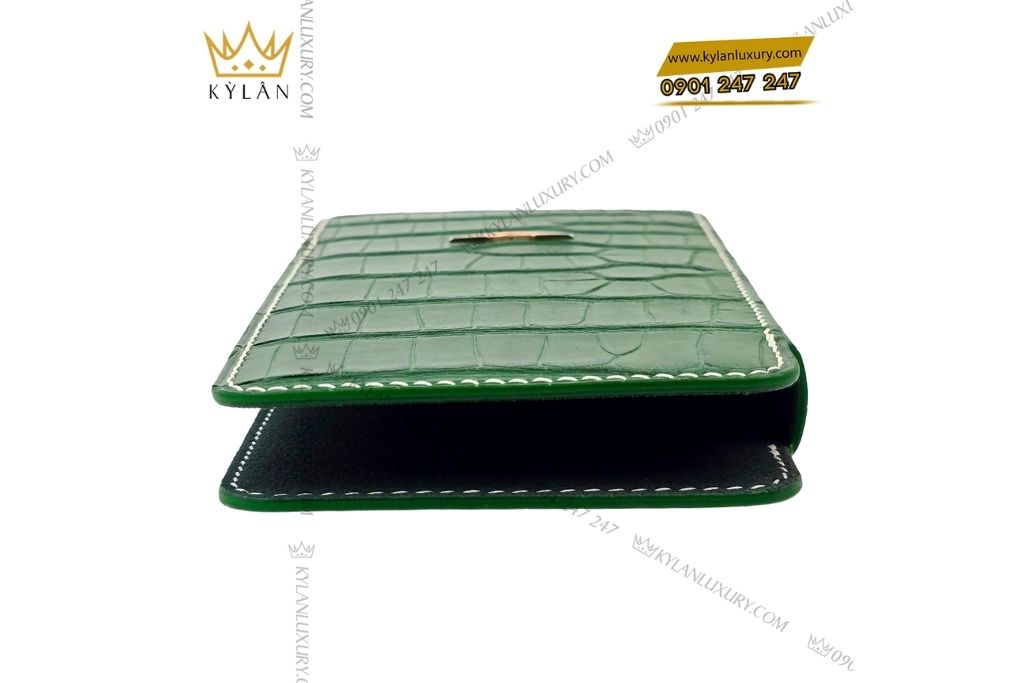 Kỳ Lân Luxury bao da vertu agent q da ca alligator xanh la 12 Bao da Vertu Agent Q da cá Alligator xanh lá