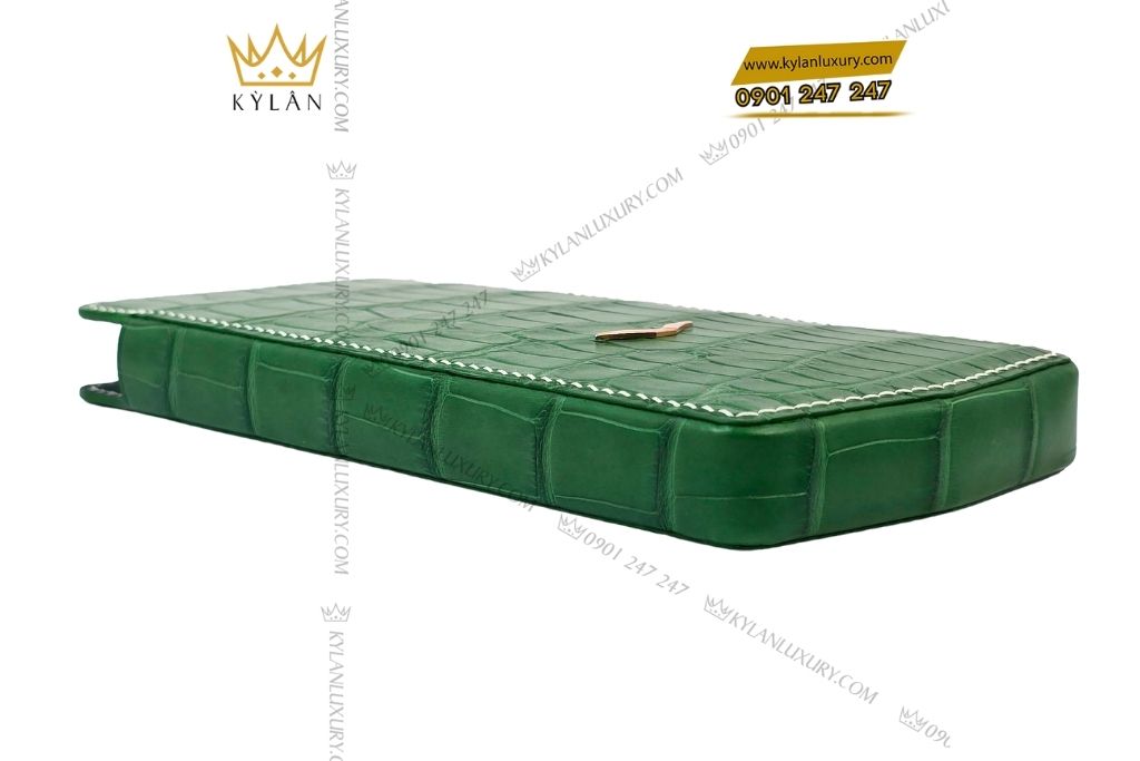 Kỳ Lân Luxury bao da vertu agent q da ca alligator xanh la 15 Bao da Vertu Agent Q da cá Alligator xanh lá
