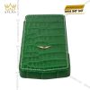 Bao da Vertu Agent Q da cá Alligator xanh lá