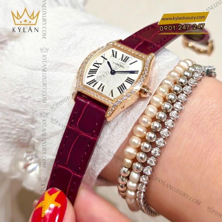 Kỳ Lân Luxury cartier tortue wa501006 vang hong dinh kim 2 Đồng hồ Cartier Tortue vàng hồng WA501006