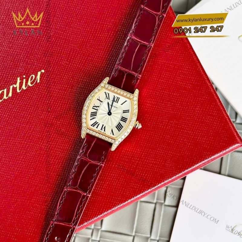 Đồng hồ Cartier Tortue vàng hồng WA501006