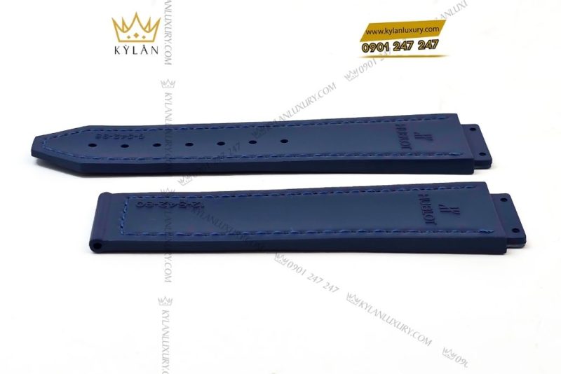Dây đồng hồ Hublot da cá xanh dương