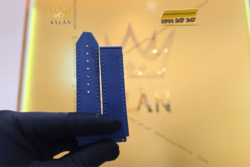 Dây đồng hồ Hublot da cá xanh dương