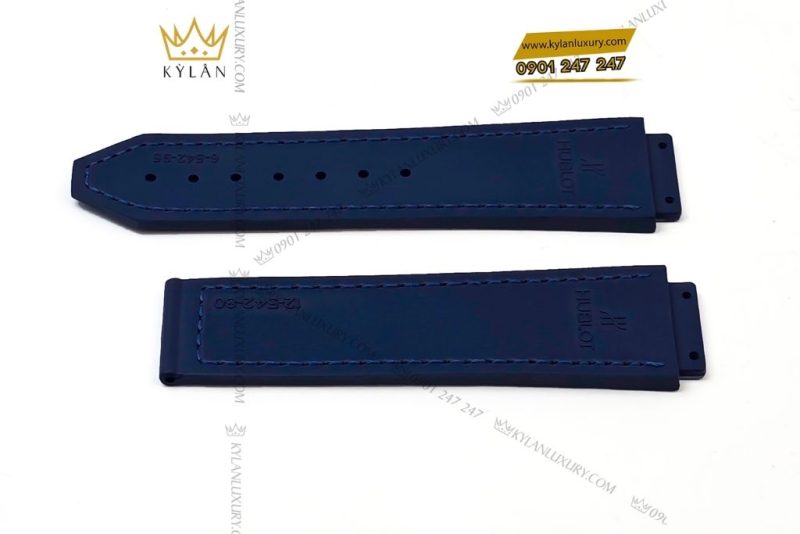 Dây đồng hồ Hublot da cá xanh dương