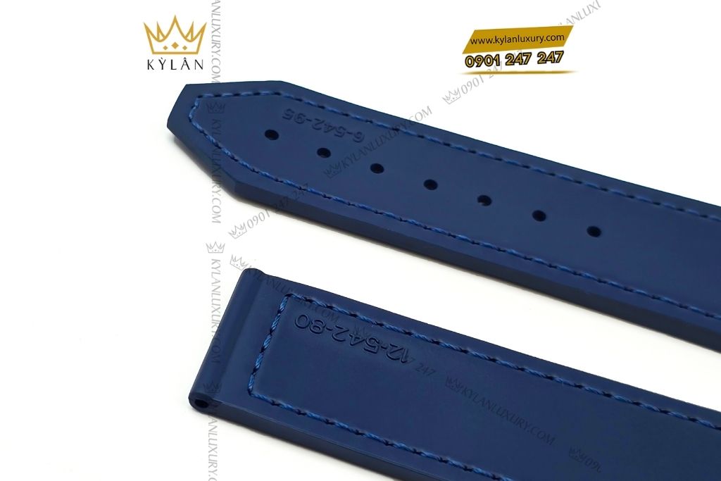 Kỳ Lân Luxury day dong ho hublot da ca xanh duong 8 Dây đồng hồ Hublot da cá xanh dương