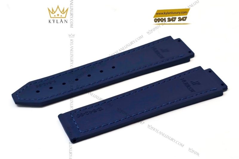 Dây đồng hồ Hublot da cá xanh dương