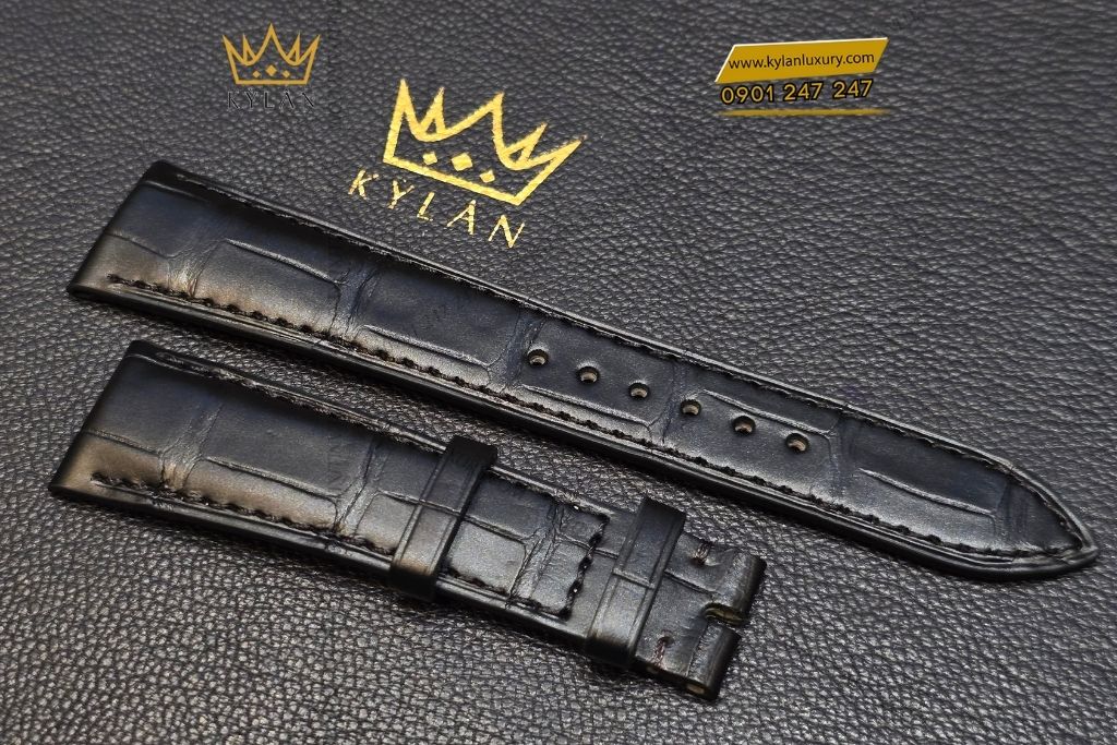 Kỳ Lân Luxury day dong ho rolex cellini da ca den 3 Dây đồng hồ Rolex Cellini da cá đen