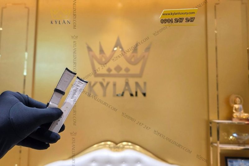 Dây đồng hồ Rolex Cellini da cá đen