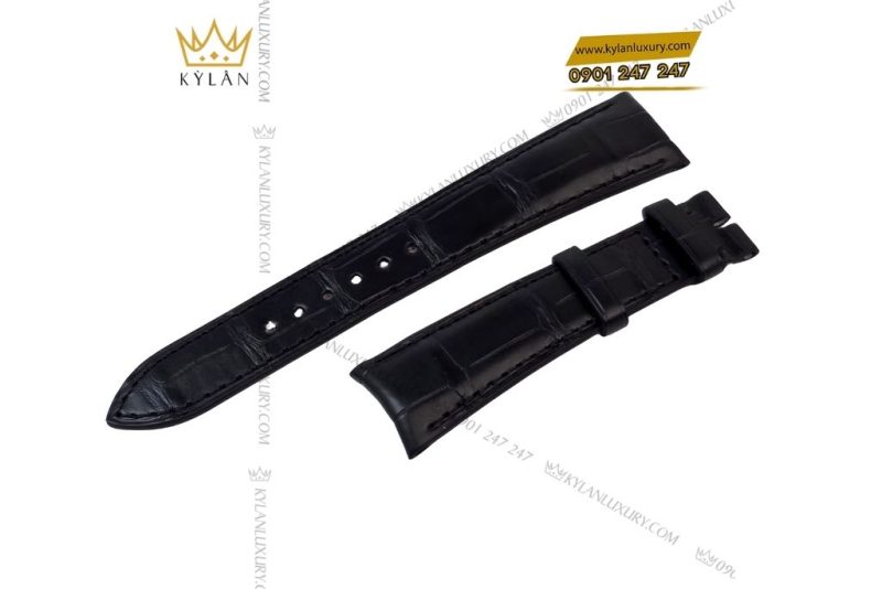 Dây đồng hồ Rolex Cellini da cá đen