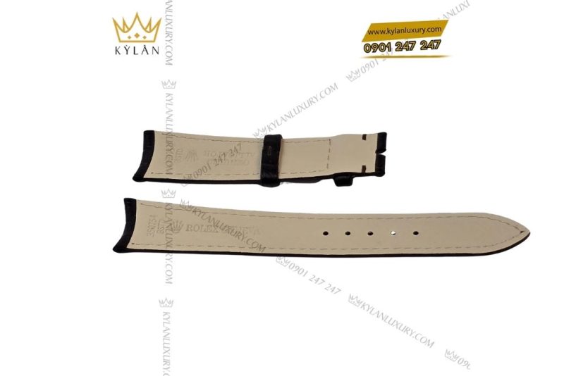 Dây đồng hồ Rolex Cellini da cá đen