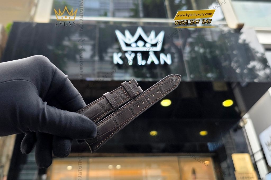 Kỳ Lân Luxury day dong ho rolex cellini da ca nau sam 10 Dây đồng hồ Rolex Cellini da cá nâu sẫm