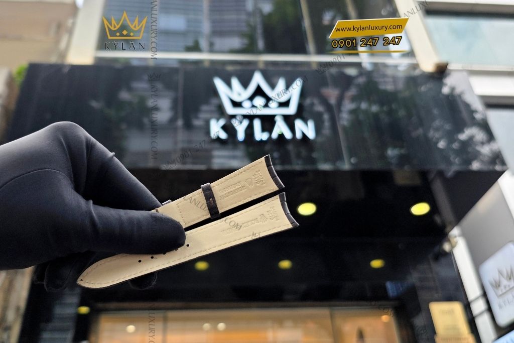 Kỳ Lân Luxury day dong ho rolex cellini da ca nau sam 11 Dây đồng hồ Rolex Cellini da cá nâu sẫm